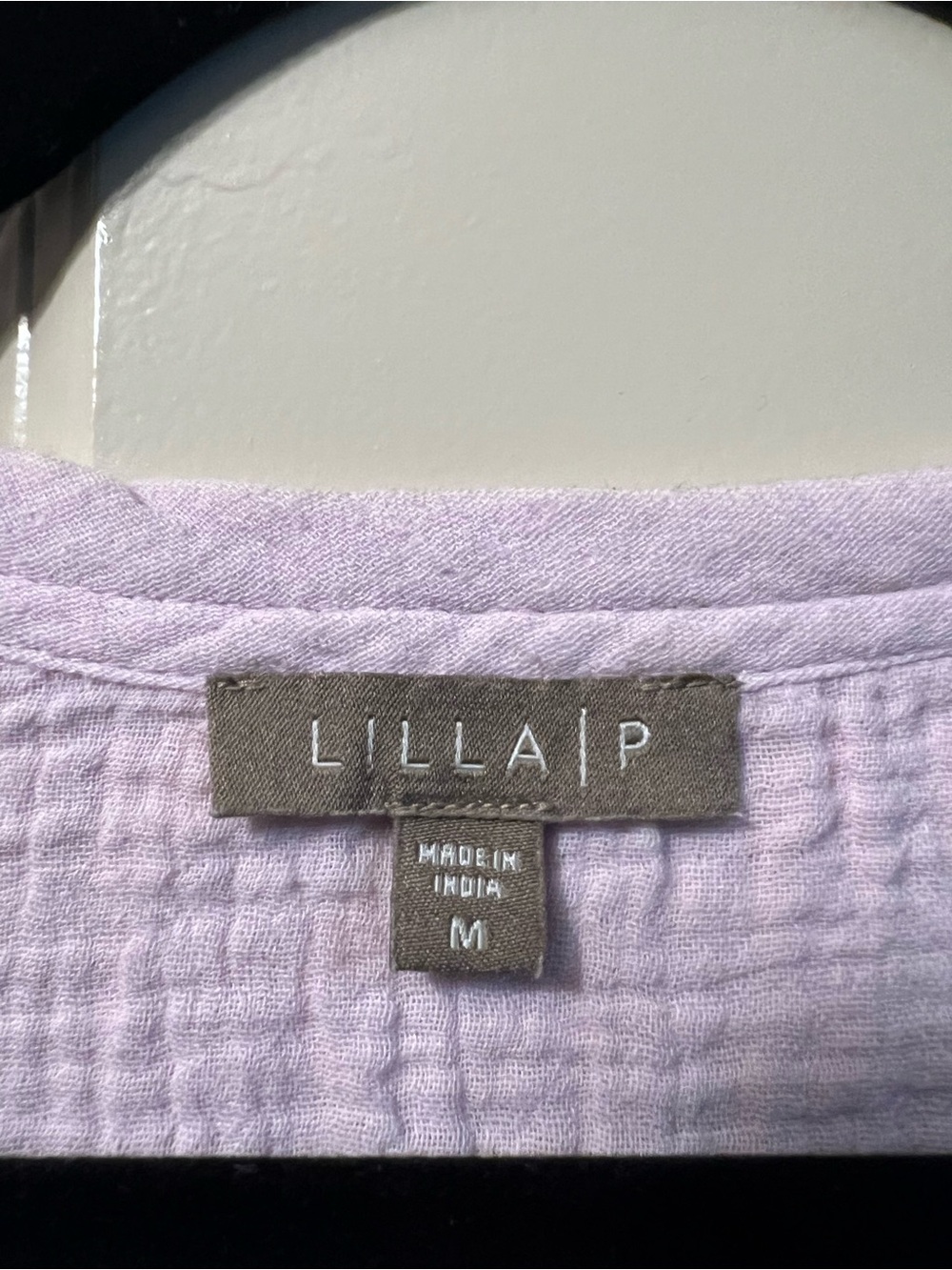 NEW / Lilla P / Lavender / 100% Cotton Double Gauze / Pocket Tank / Size M - Picture 4 of 7